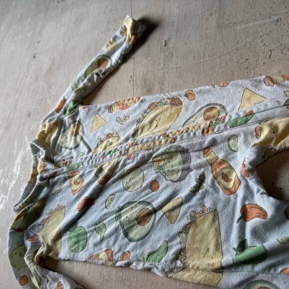 Angel Dear Viscose Bamboo Hidden Zipper Pjs Taco Avocado Baby Boy NB Tullabee - Picture 5 of 8